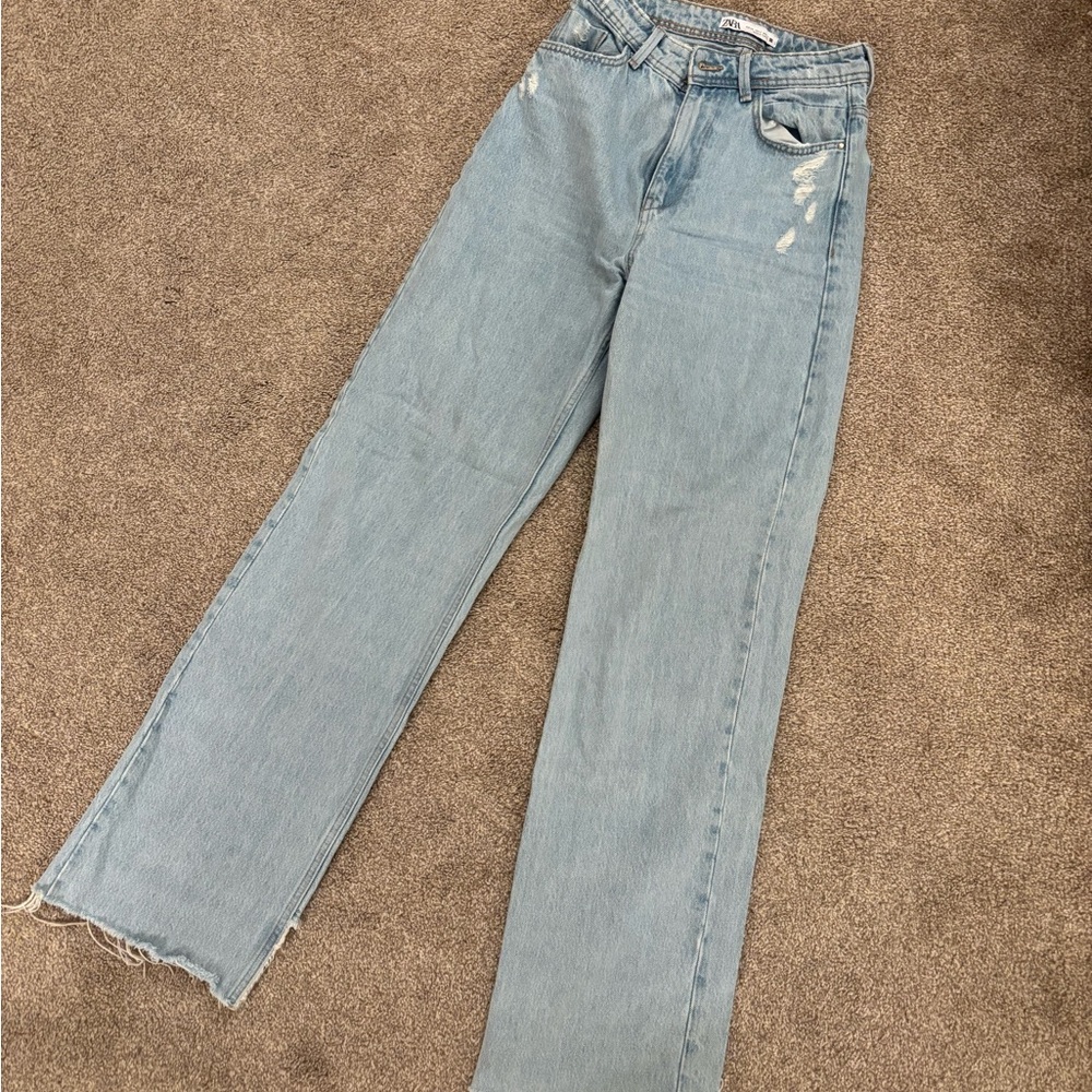 Zara Z1975 full length slit jeans in us 2